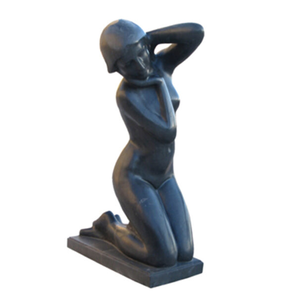 Black Marble Women Sculpture For Sale HCAF-005